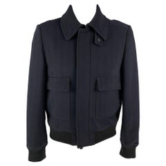BURBERRY PRORSUM by Christopher Bailey Größe 42 Marineblauer Mantel aus Schurwolle
