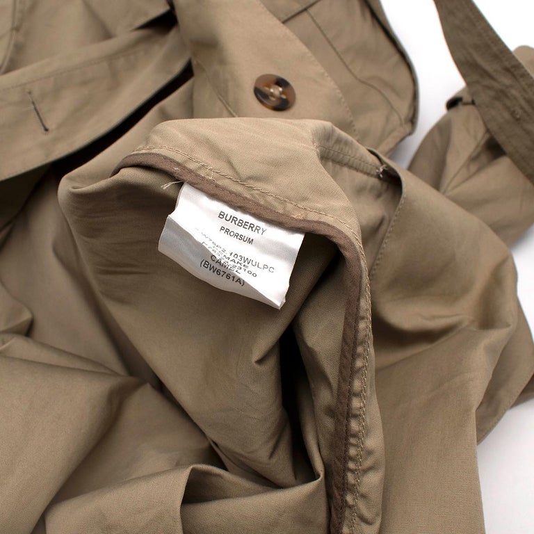 Burberry Prorsum Camel Belted Trench Coat - US 4 For Sale at 1stDibs