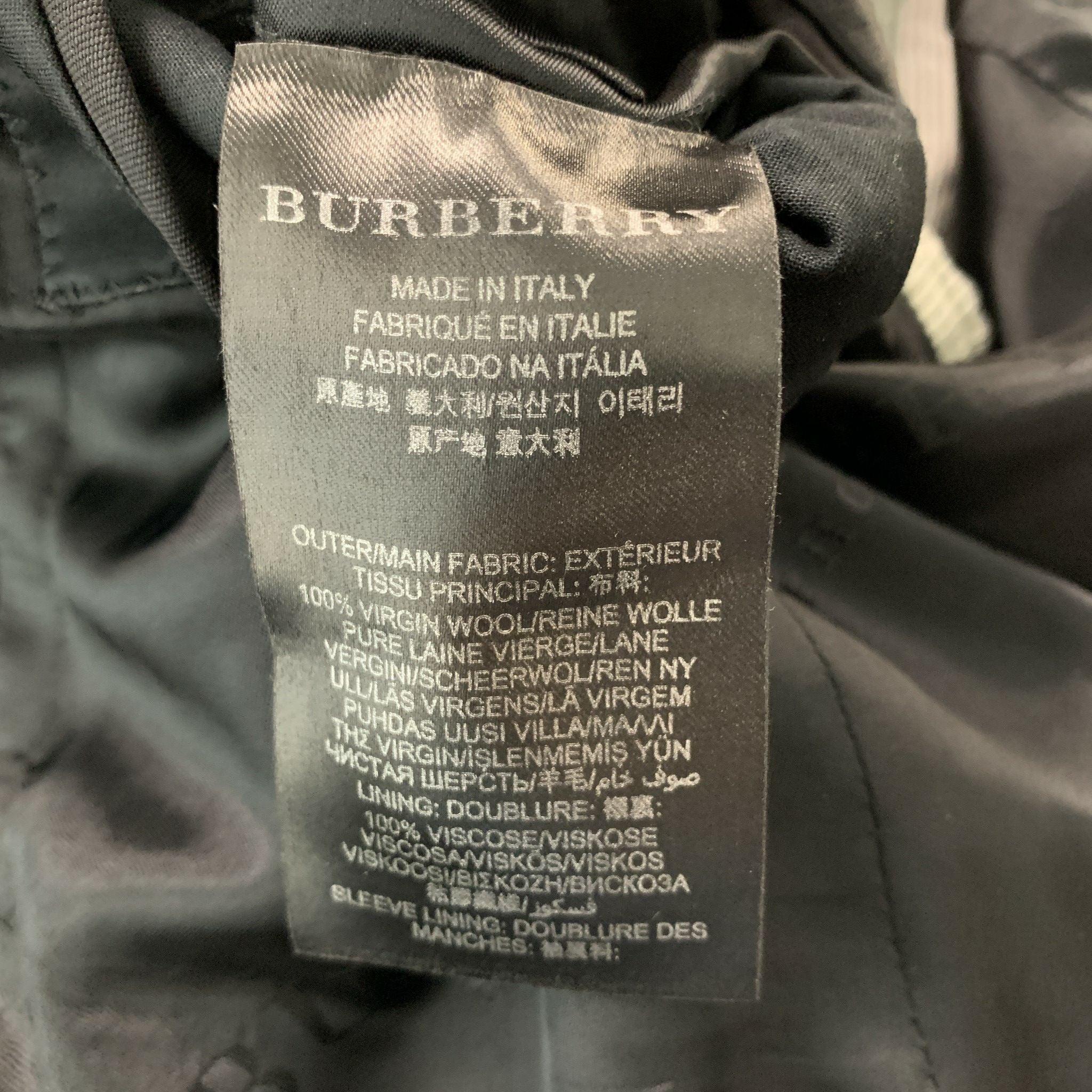 BURBERRY PRORSUM Chest Size 38 Black Virgin Wool Tuxedo Sport Coat For Sale 2