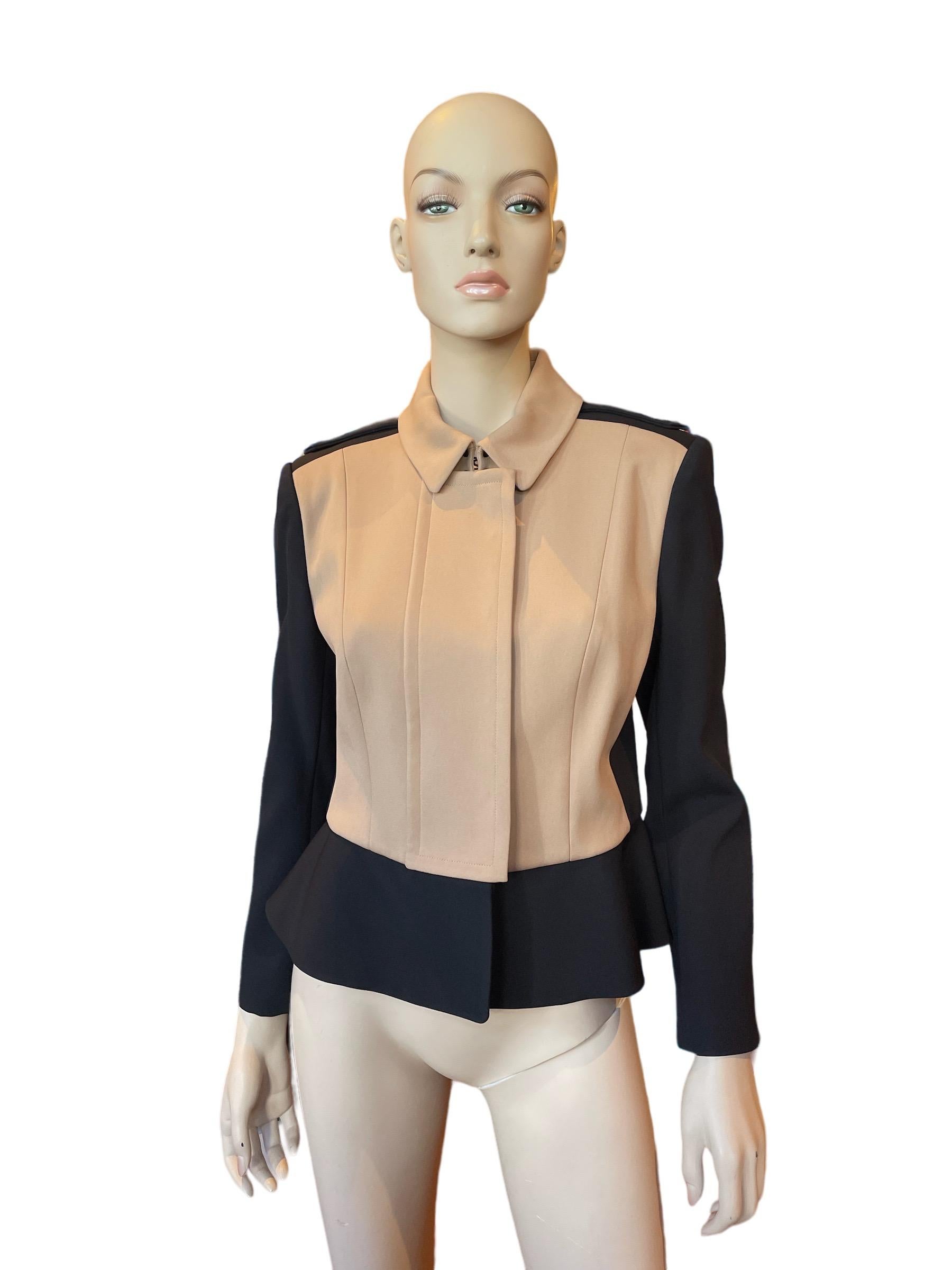 Burberry Prorsum Black and Tan Tailored Peplum Jacket 

Amazing jacket for a night out! Looks great on! 

