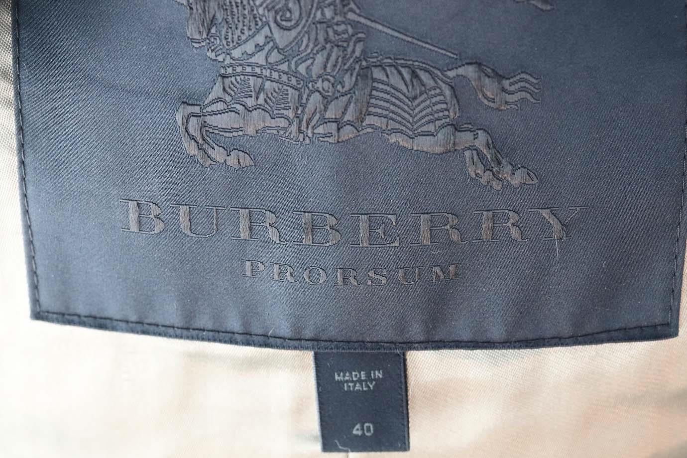  Burberry Prorsum - Veste courte en peau de mouton garnie de cuir IT 40 GB 8 Pour femmes 