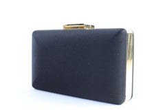 Burberry Prorsum Evening Bag Kisslock 8bur0509 Black Satin Clutch