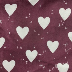 BURBERRY PRORSUM F/W 2013 Burgundy Print Silk / Wool Scarf