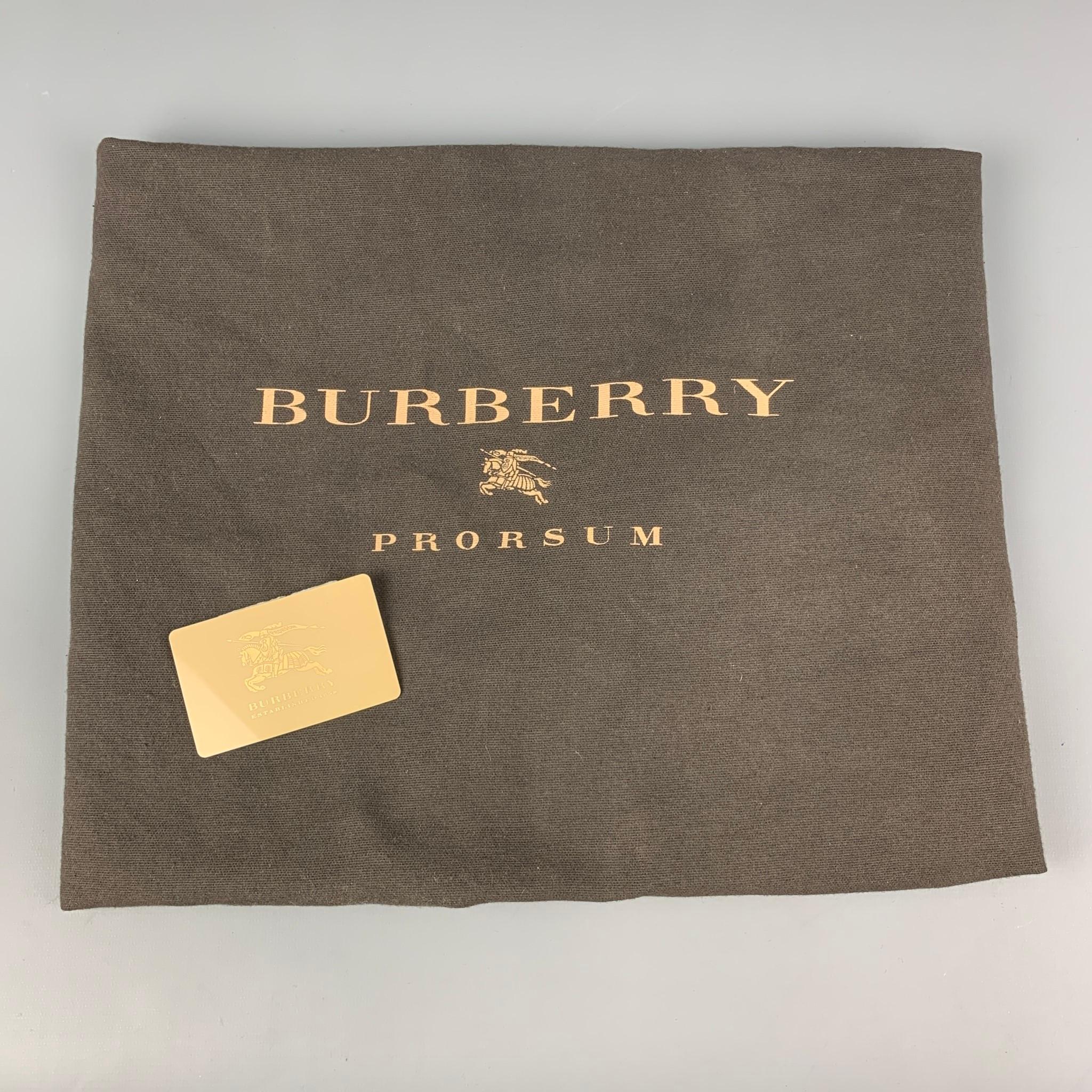 BURBERRY PRORSUM Fall 2008 Brown Leather Ostrich Trim Tote Bag 3