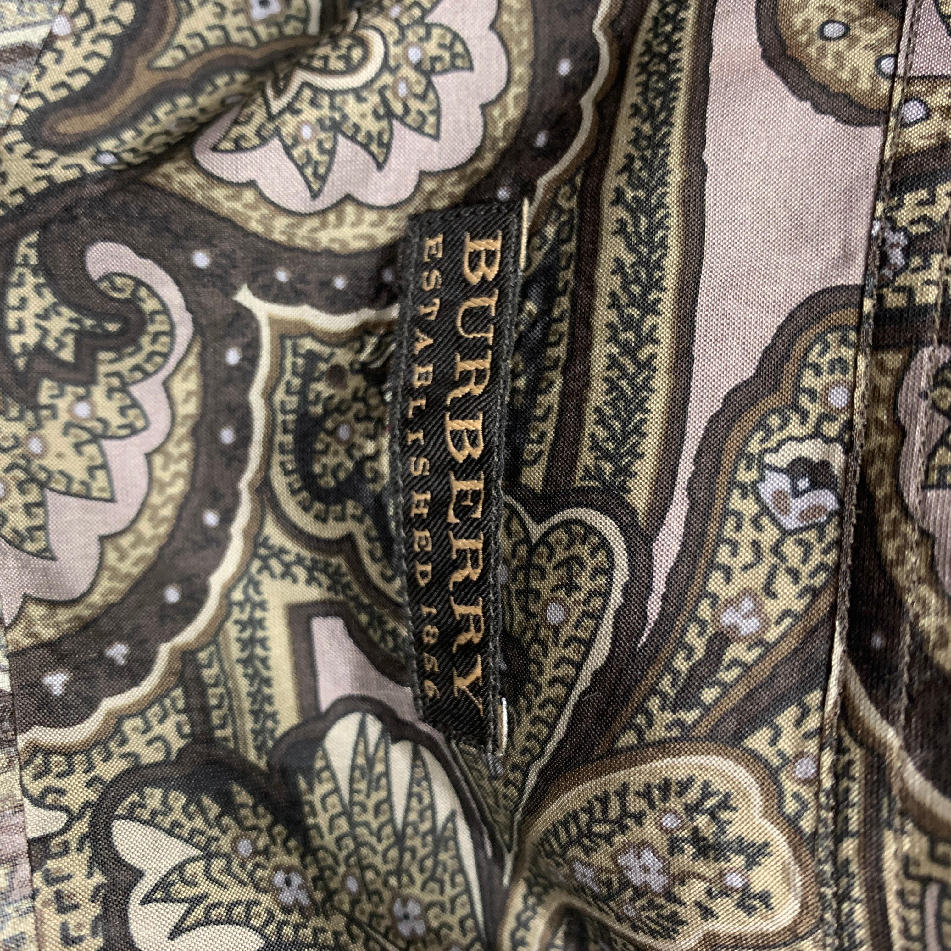 BURBERRY PRORSUM Fall 2008 Size L Multi-Color Paisley Silk Shirt 1