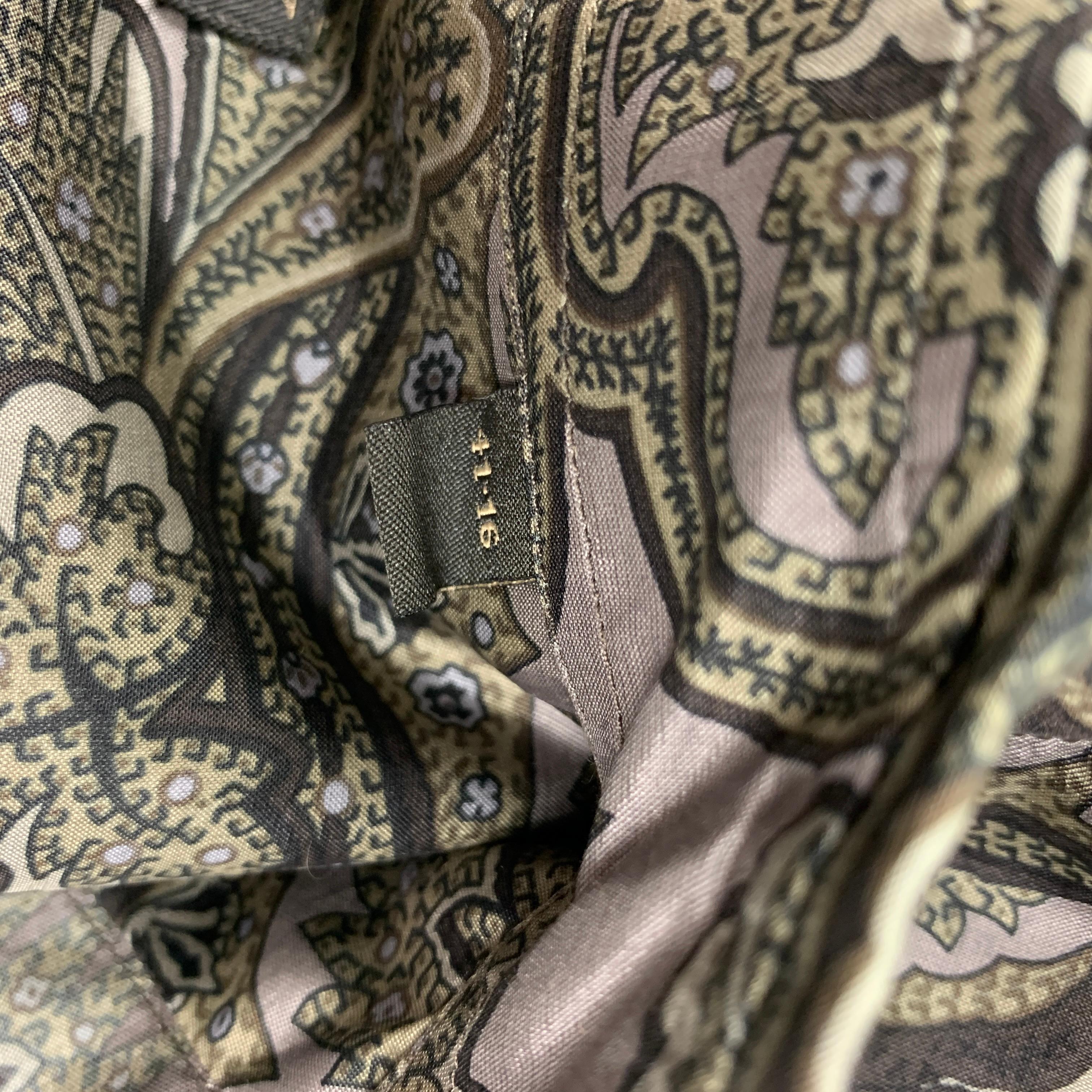 BURBERRY PRORSUM Fall 2008 Size L Multi-Color Paisley Silk Shirt 2