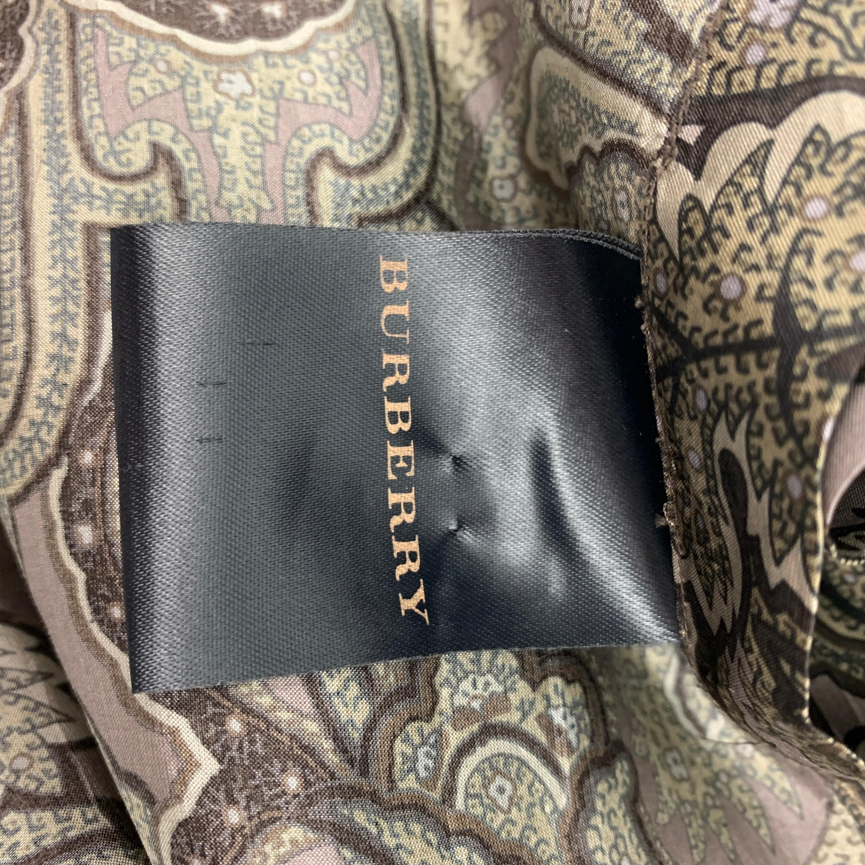 BURBERRY PRORSUM Fall 2008 Size L Multi-Color Paisley Silk Shirt 3