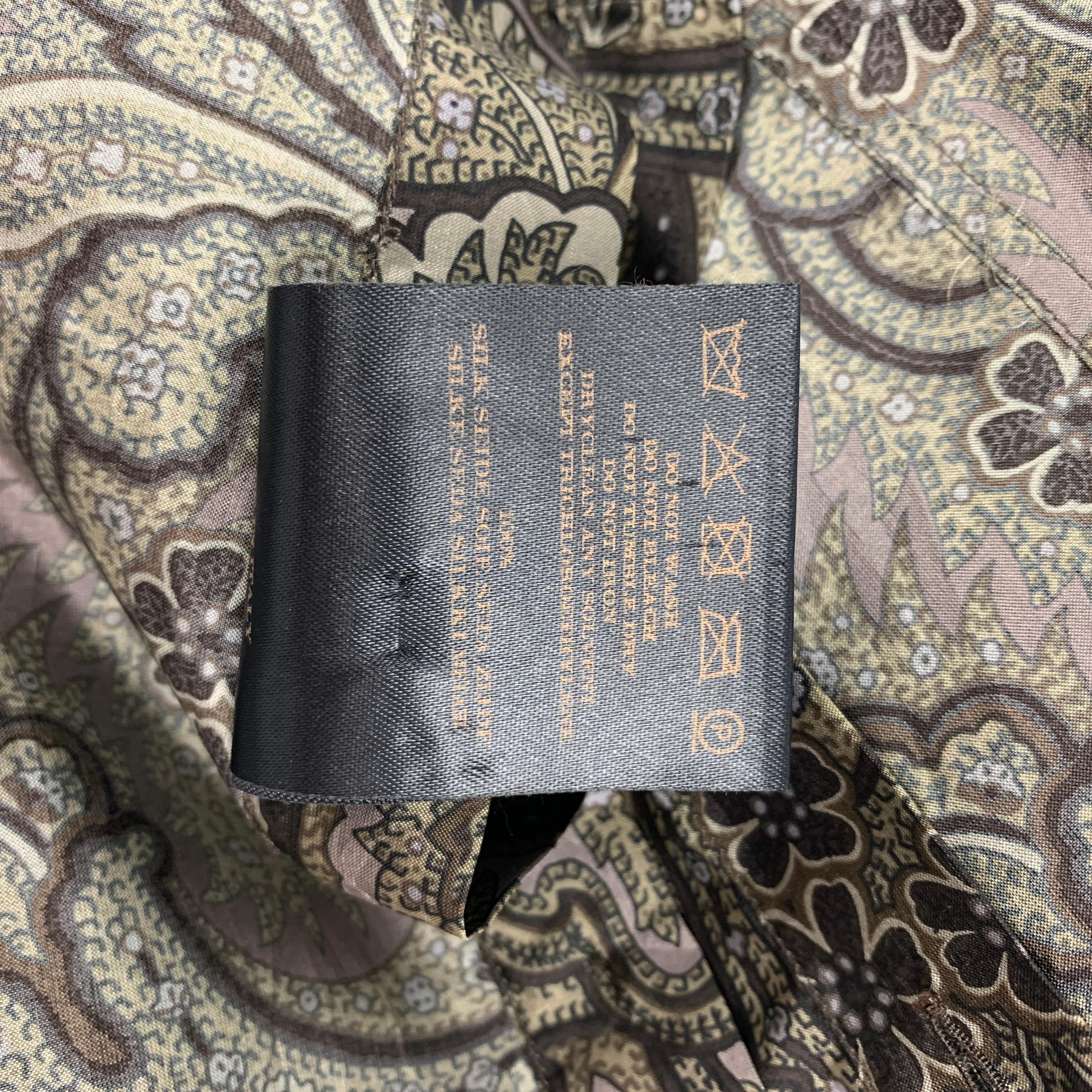 BURBERRY PRORSUM Fall 2008 Size L Multi-Color Paisley Silk Shirt 4