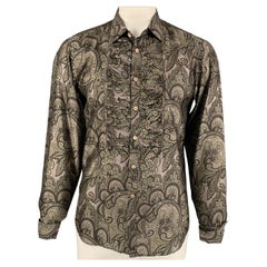 BURBERRY PRORSUM Fall 2008 Size L Multi-Color Paisley Silk Shirt