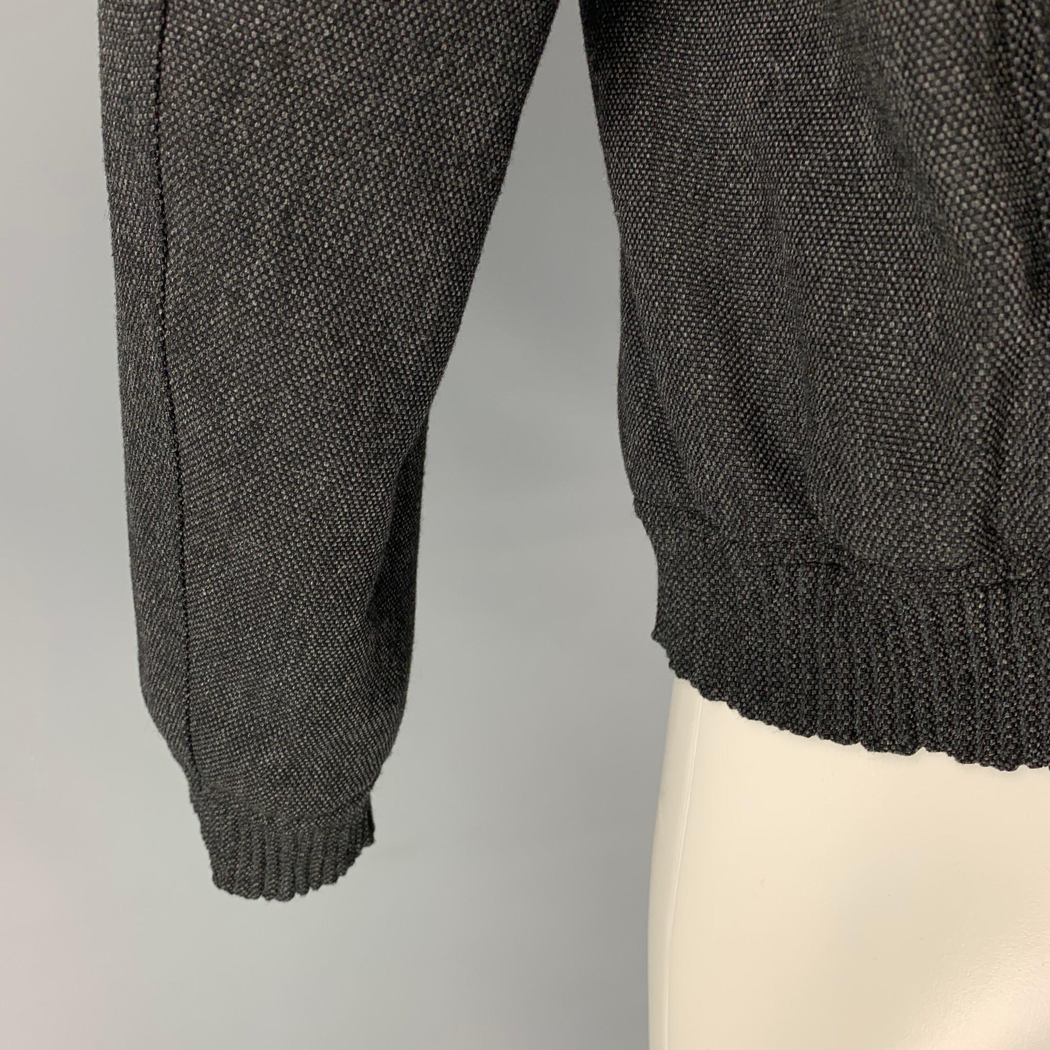 BURBERRY PRORSUM - Veste zippée en laine/mohair gris ardoise avec fermeture éclair automne 2012 - Taille 38 1