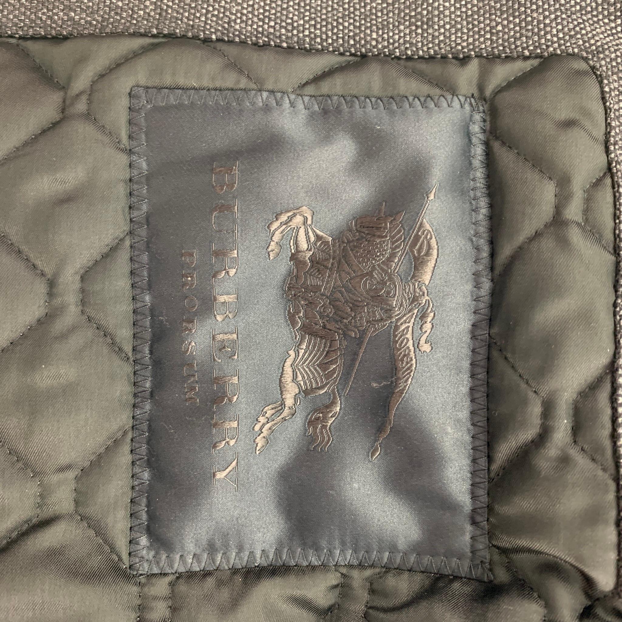BURBERRY PRORSUM - Veste zippée en laine/mohair gris ardoise avec fermeture éclair automne 2012 - Taille 38 2