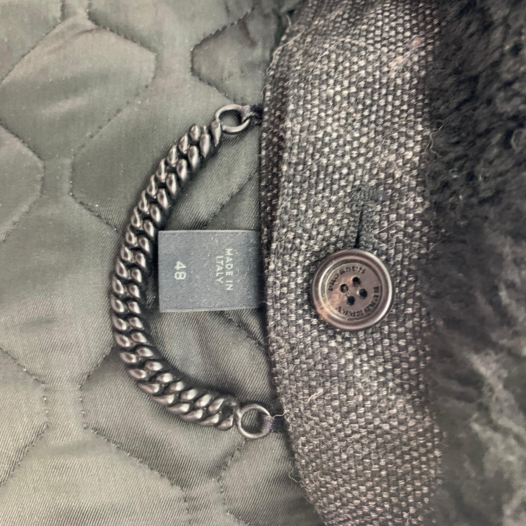 BURBERRY PRORSUM - Veste zippée en laine/mohair gris ardoise avec fermeture éclair automne 2012 - Taille 38 3