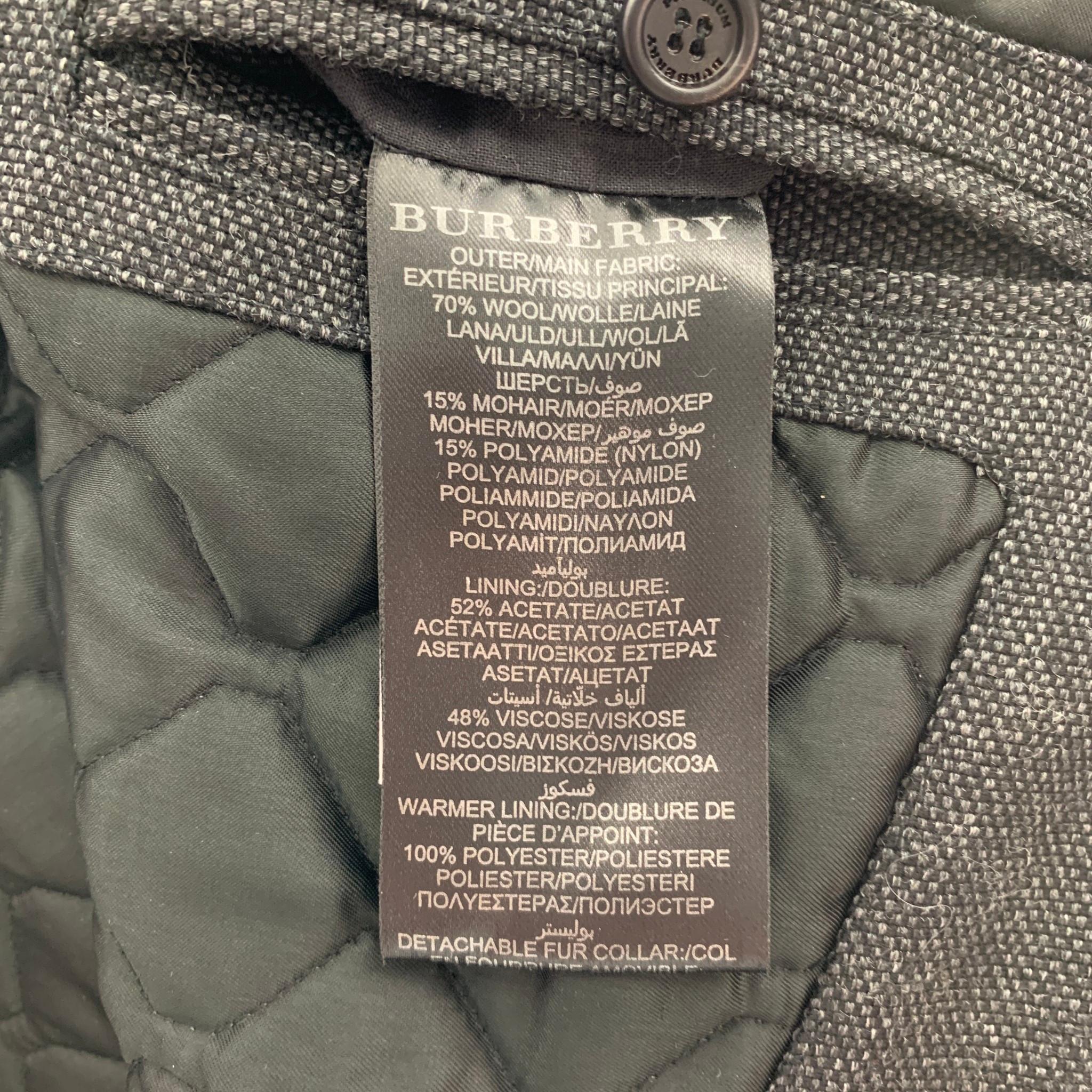 BURBERRY PRORSUM - Veste zippée en laine/mohair gris ardoise avec fermeture éclair automne 2012 - Taille 38 4
