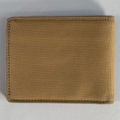 BURBERRY PRORSUM Green Brown Canvas Leather Wallet