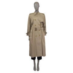 Vintage BURBERRY PRORSUM green cotton OVERSIZED LONG TRENCH Jacket 8 M