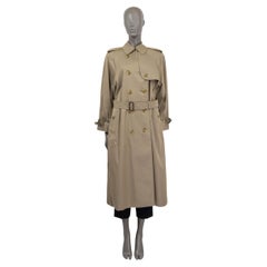 BURBERRY PRORSUM grüne LONG TRENCH-Jacke aus Baumwolle, OVERSIZIERT, 8 M