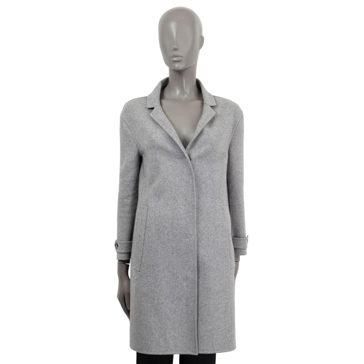 Gray BURBERRY PRORSUM grey cashmere 2014 OVERSIZED Coat Jacket 34 XS For Sale