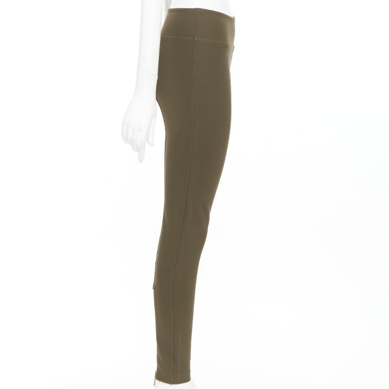 BURBERRY PRORSUM khaki green zip back hem stretch skinny pants IT40 S im Zustand �„Gut“ im Angebot in Hong Kong, NT