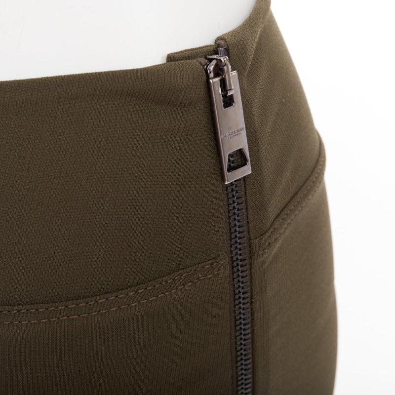 BURBERRY PRORSUM khaki green zip back hem stretch skinny pants IT40 S im Angebot 2