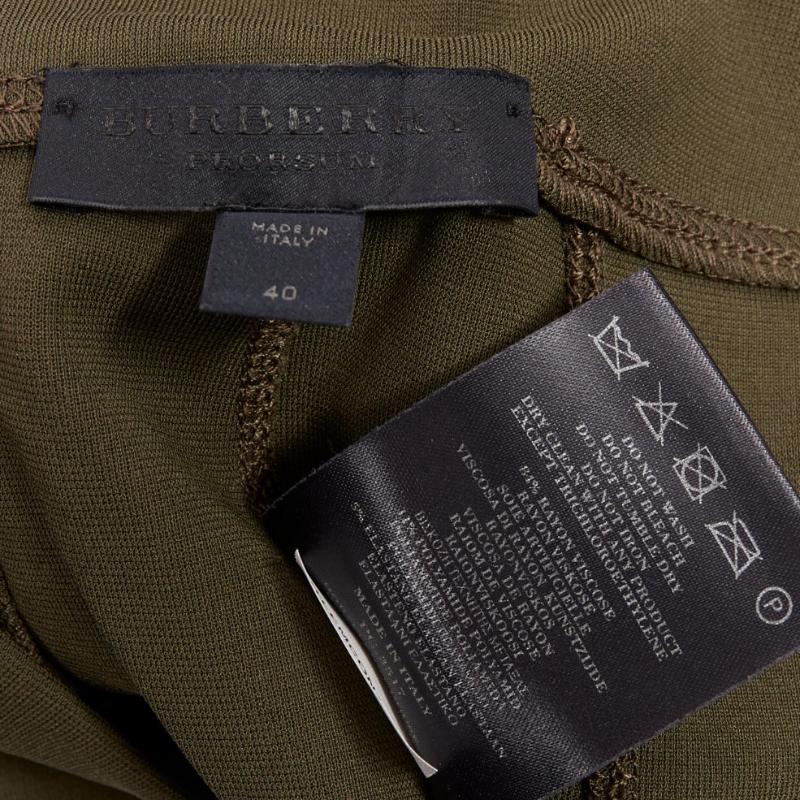 BURBERRY PRORSUM khaki green zip back hem stretch skinny pants IT40 S im Angebot 3