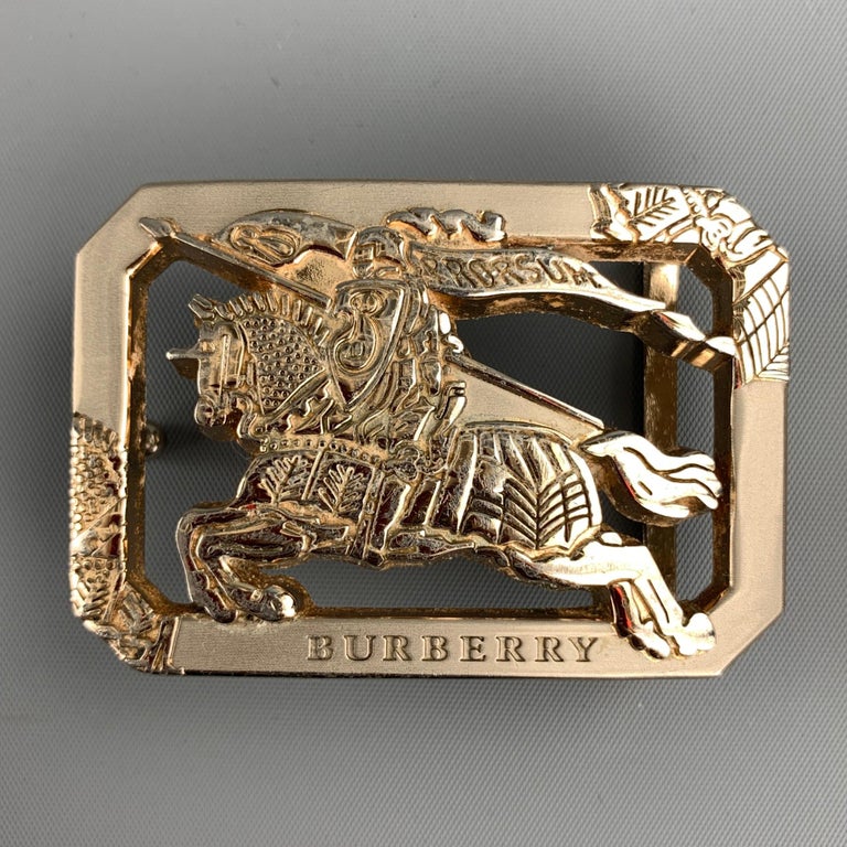 BURBERRY PRORSUM Knight Silver Tone Metal Belt Buckle at 1stDibs  burberry  belt with horse buckle, burberry prorsum belt, burberry horse belt