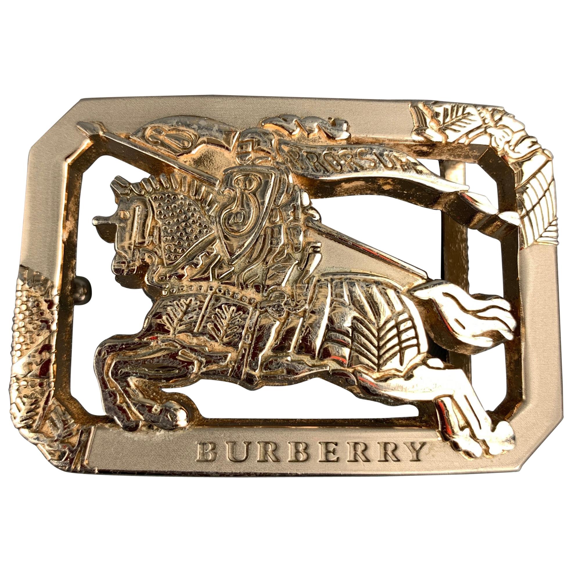 BURBERRY PRORSUM Knight Silver Tone Metal Belt Buckle – Sui Generis  Designer Consignment