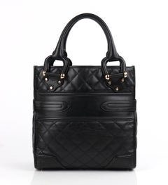 BURBERRY Prorsum Manor Style Quilted Top Handle Buckle Detail Handbag Purse
