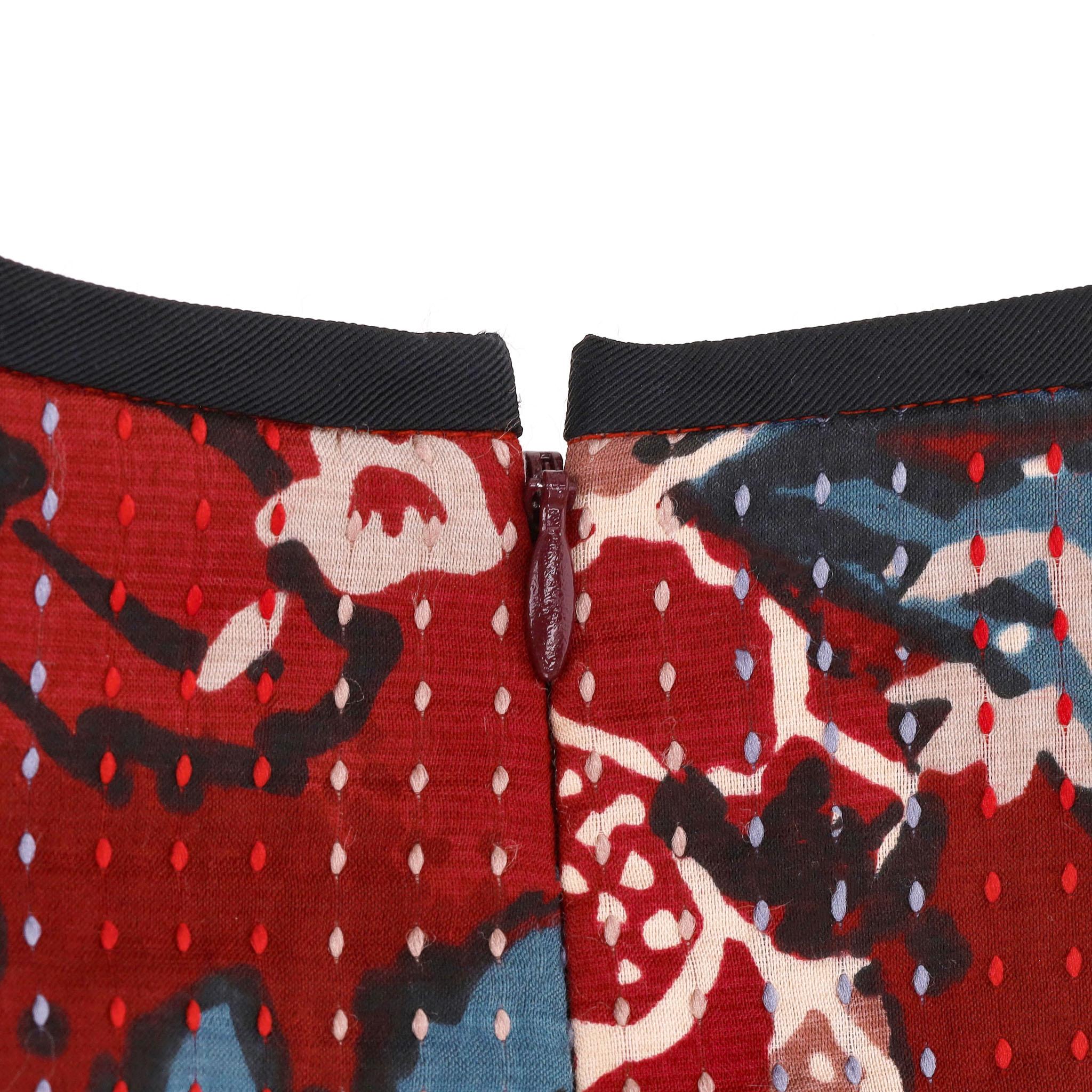 Donna Burberry Prorsum - Vestito in seta patchwork con motivi multipli in vendita