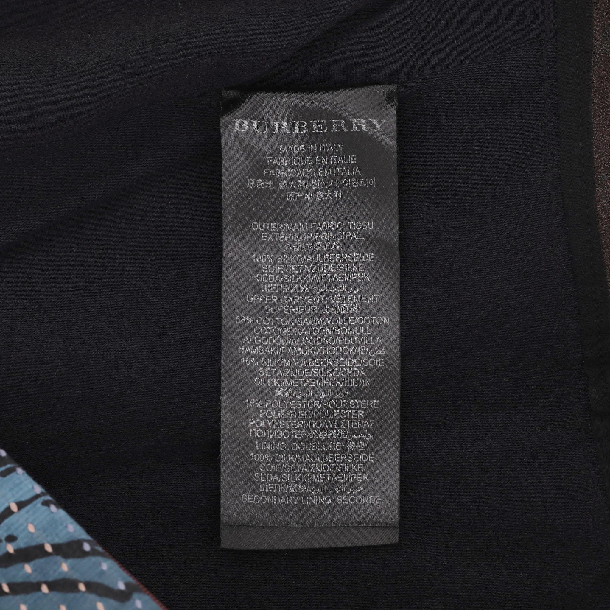 Burberry Prorsum - Vestito in seta patchwork con motivi multipli in vendita 2