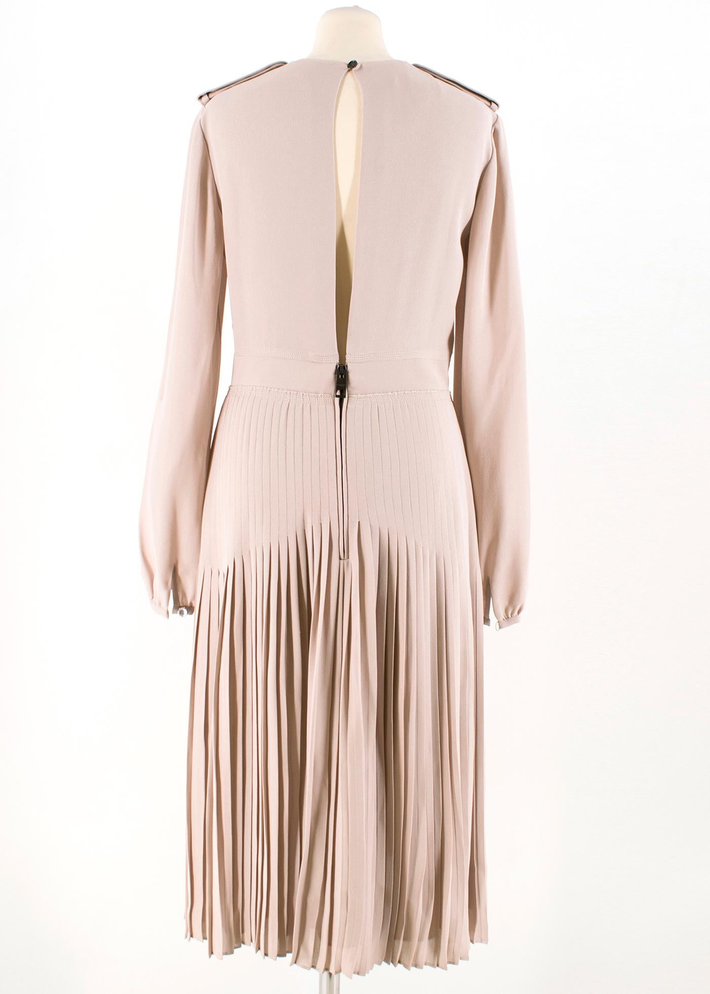 pleated silk dress