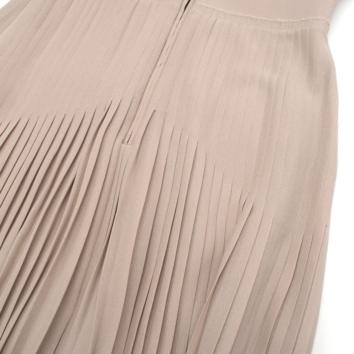 Burberry Prorsum Pleated Silk V-Neck Dress US 6 1
