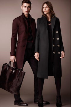 BURBERRY PRORSUM Pre-Fall 2013 Size 46 Purple Raincoat