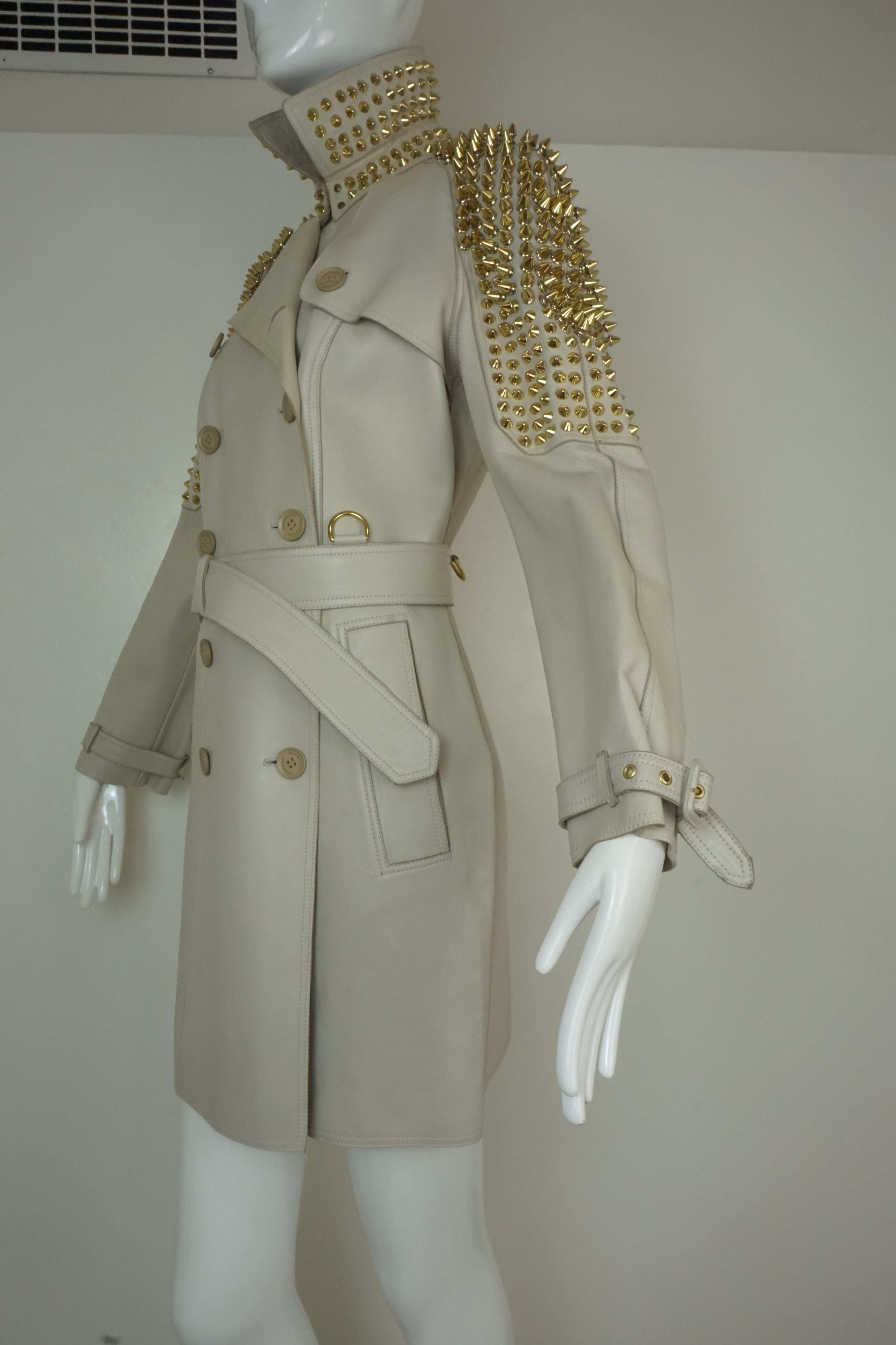 Burberry Prorsum Punk Collection Studded Leather Trench Coat 6