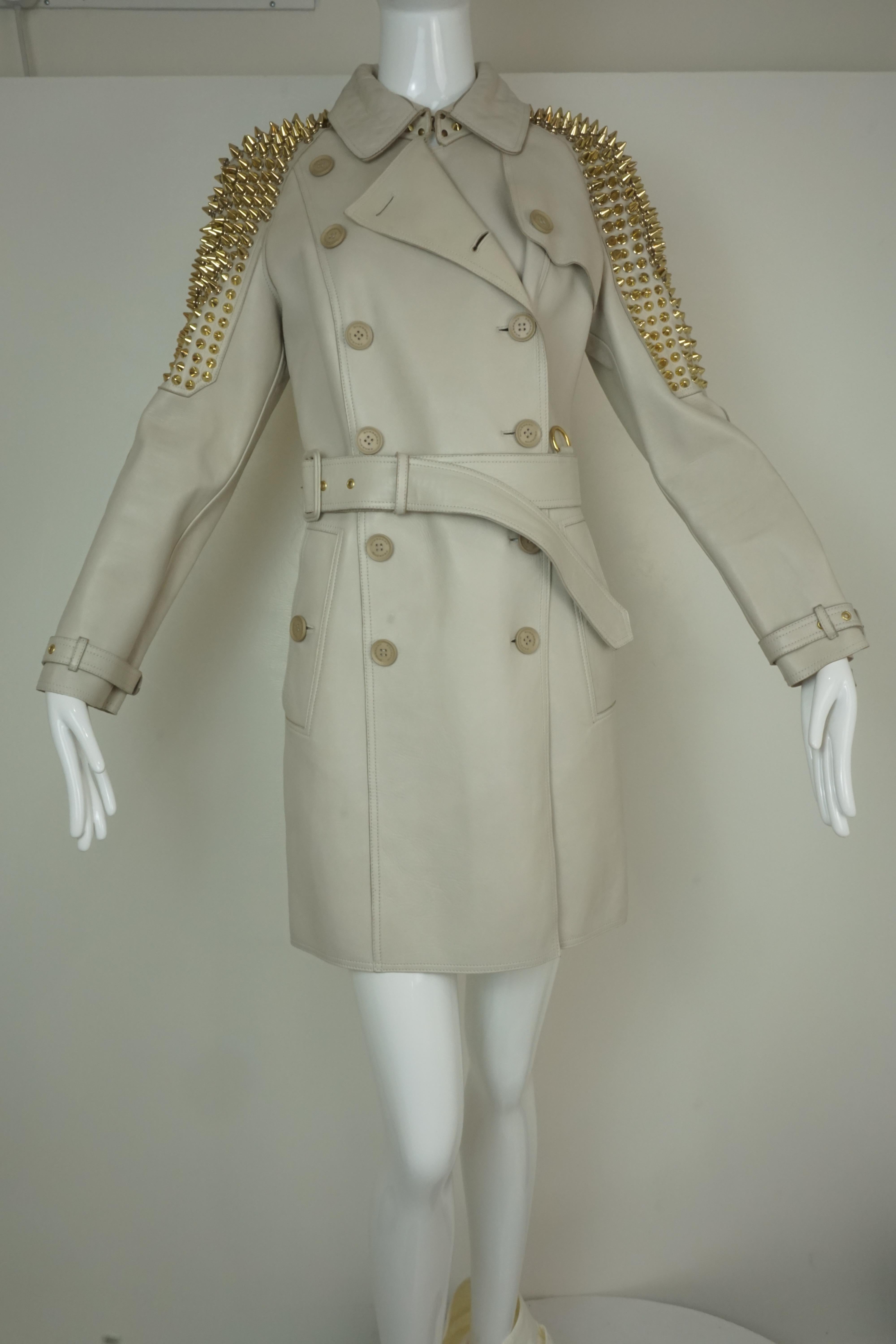Burberry Prorsum Punk Collection Studded Leather Trench Coat 7