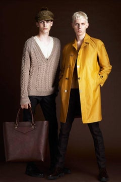 BURBERRY PRORSUM Resort 2012 Size 40 Mustard Yellow Raincoat