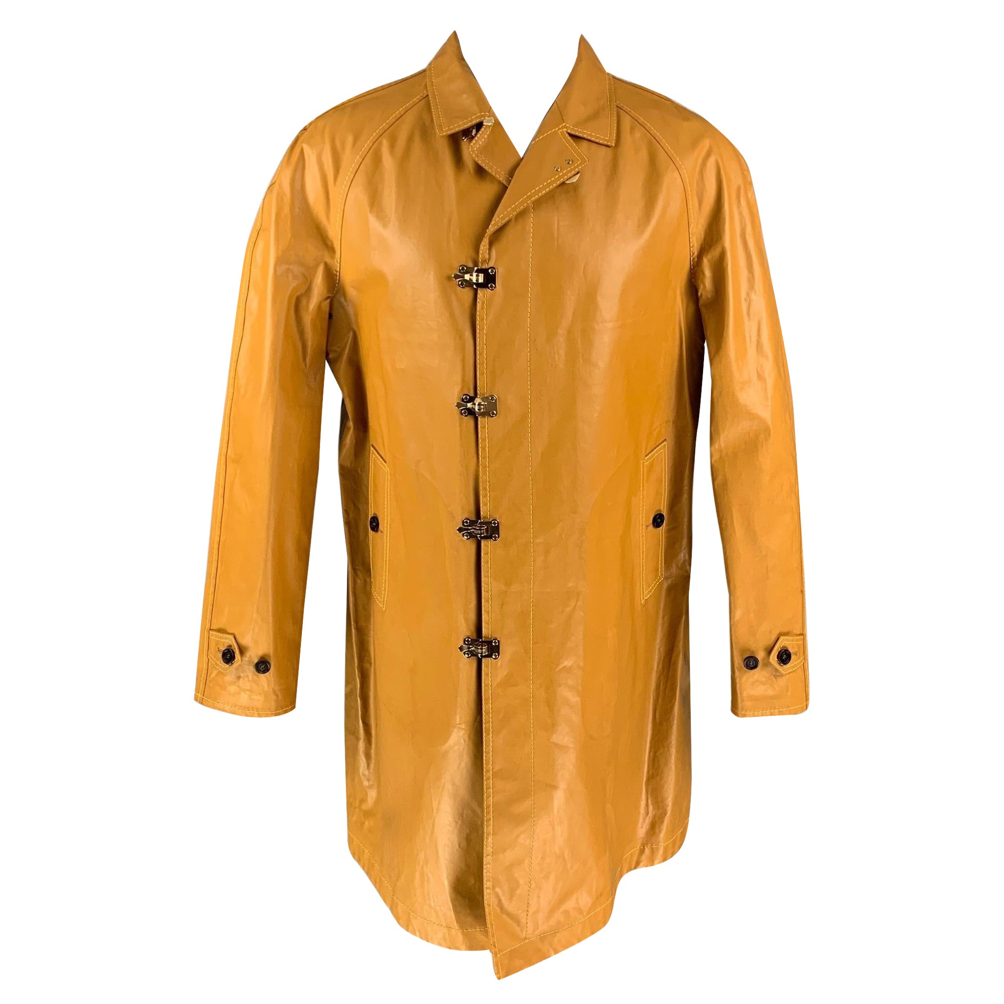 BURBERRY PRORSUM Resort 2012 Size 40 Mustard Yellow Raincoat