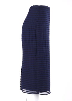 BURBERRY Prorsum Resort S/S 2015 Navy Blue Striped Midi Pencil Skirt NWT
