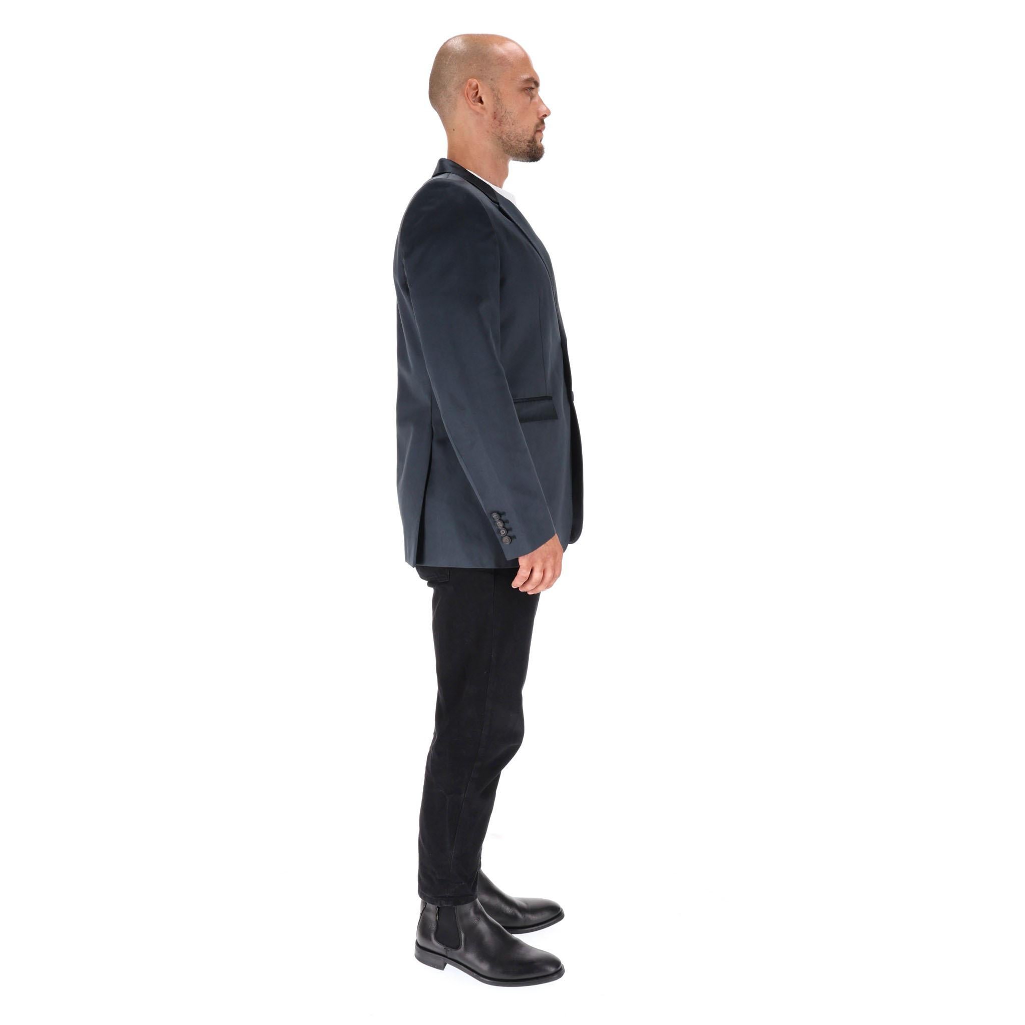 Black Burberry Prorsum Silk Blend Suit Jacket