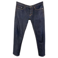 Burberry Prorsum Taglia 32 Denim Slim Blu Indaco
