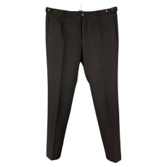 BURBERRY PRORSUM Size 34 Black Wool Button Fly Dress Pants