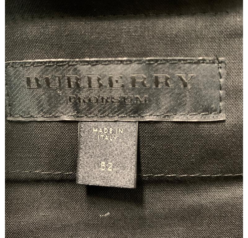 BURBERRY PRORSUM Size 36 Black Solid Polyester Zip Fly Dress Pants In Excellent Condition For Sale In San Francisco, CA