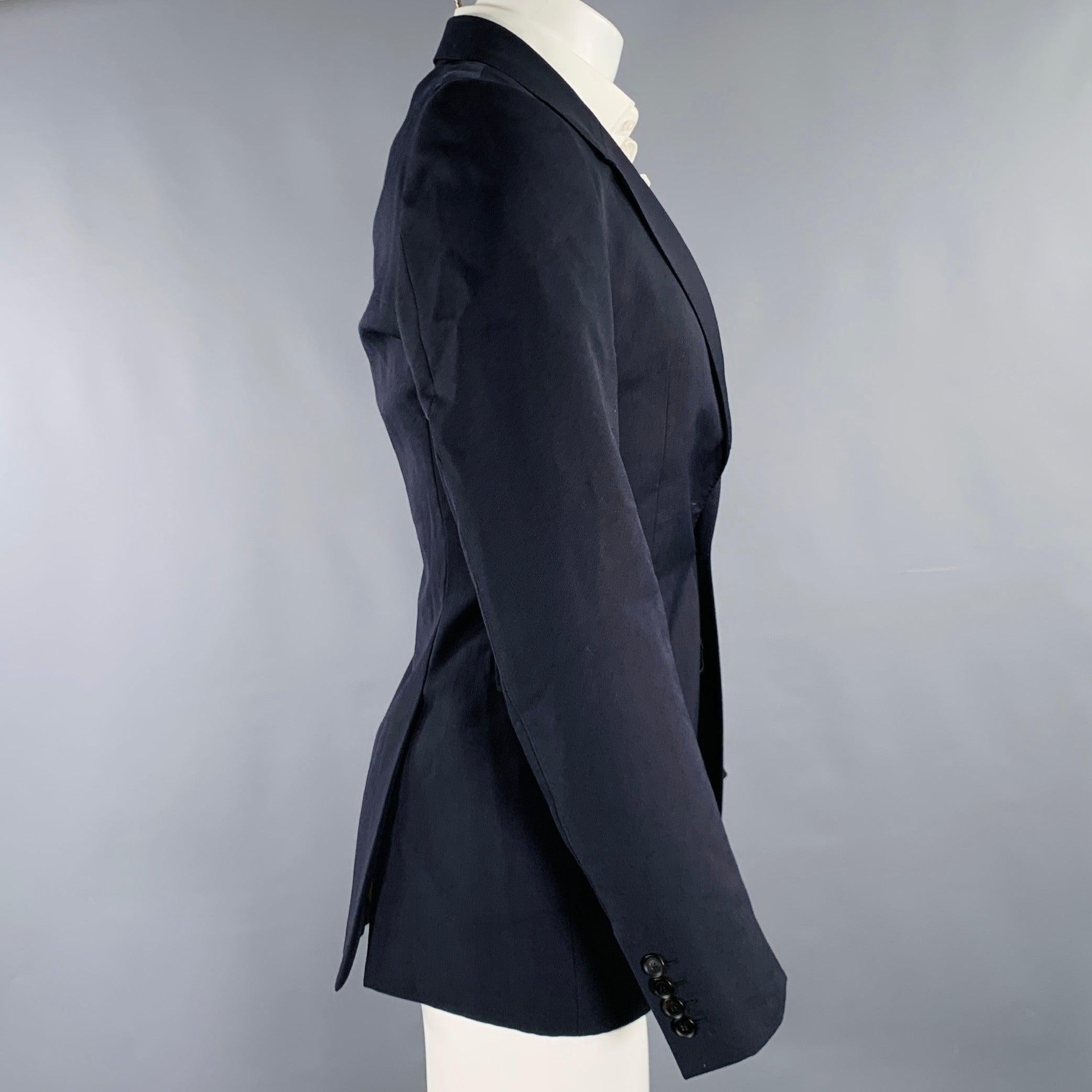 BURBERRY PRORSUM Size 36 Black Virgin Wool Mohair Sport Coat In Good Condition For Sale In San Francisco, CA