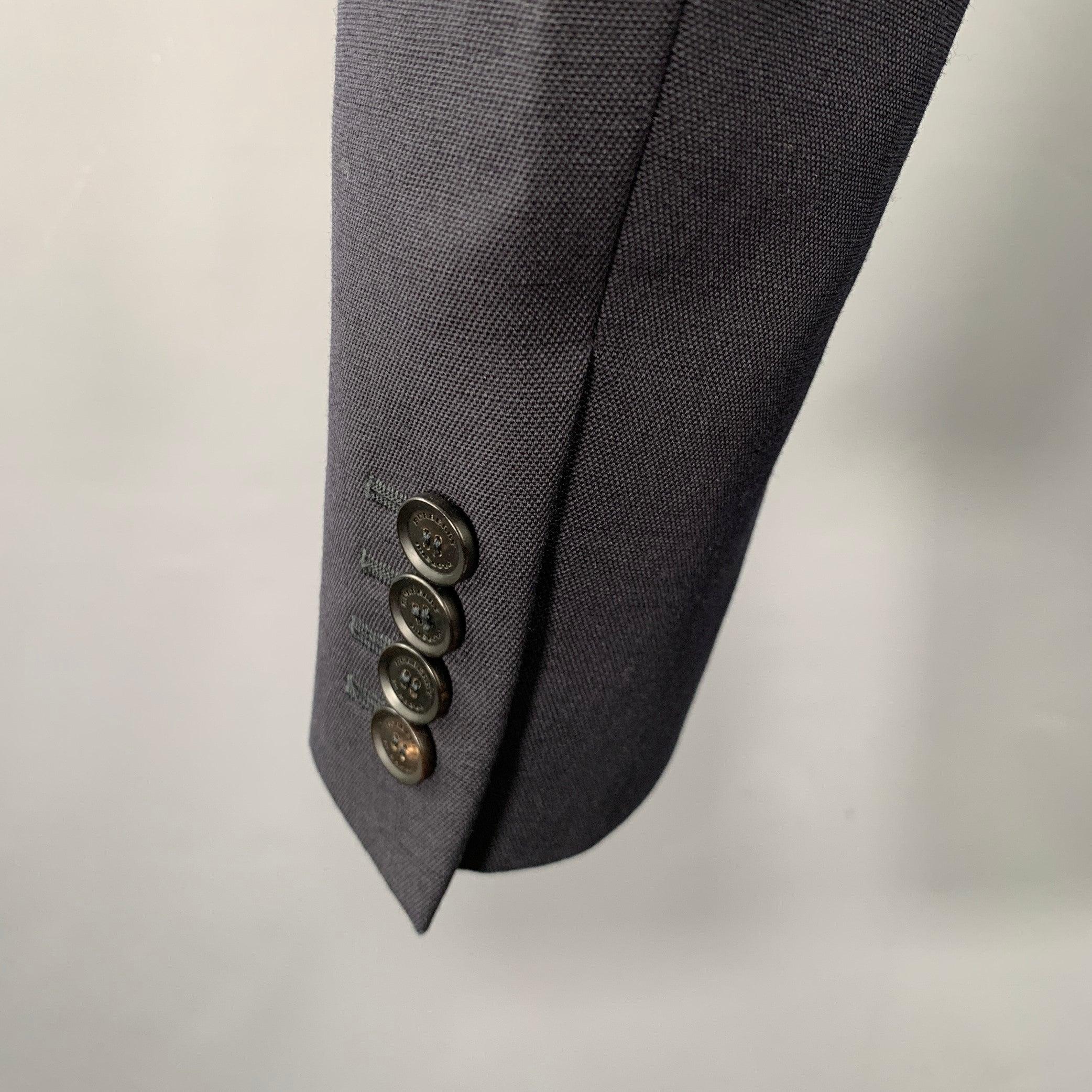 BURBERRY PRORSUM Size 36 Black Virgin Wool Mohair Sport Coat For Sale 1