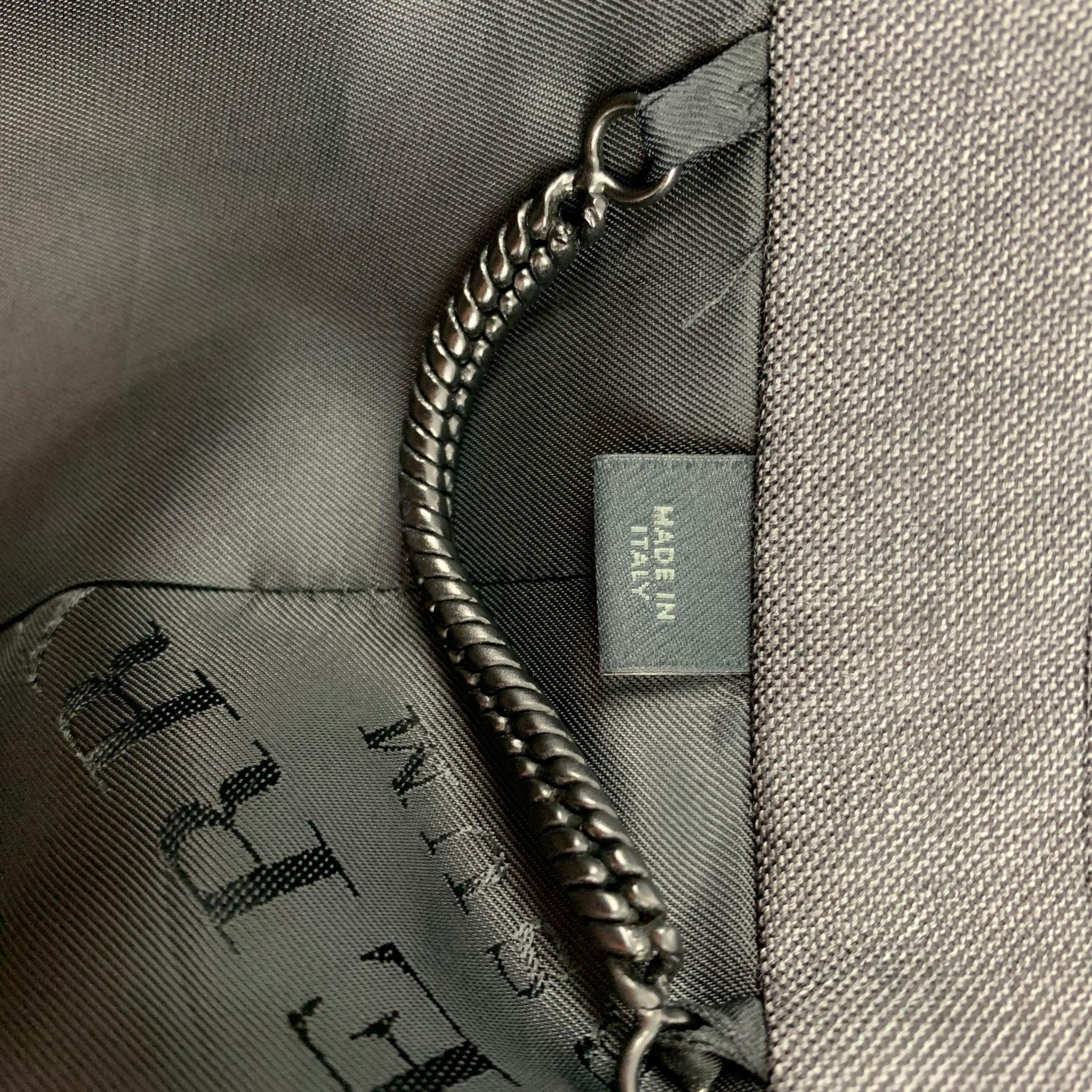 BURBERRY PRORSUM Größe 36 Schiefergrauer Wollmantel mit Spitzenrevers-Sportmantel im Angebot 3