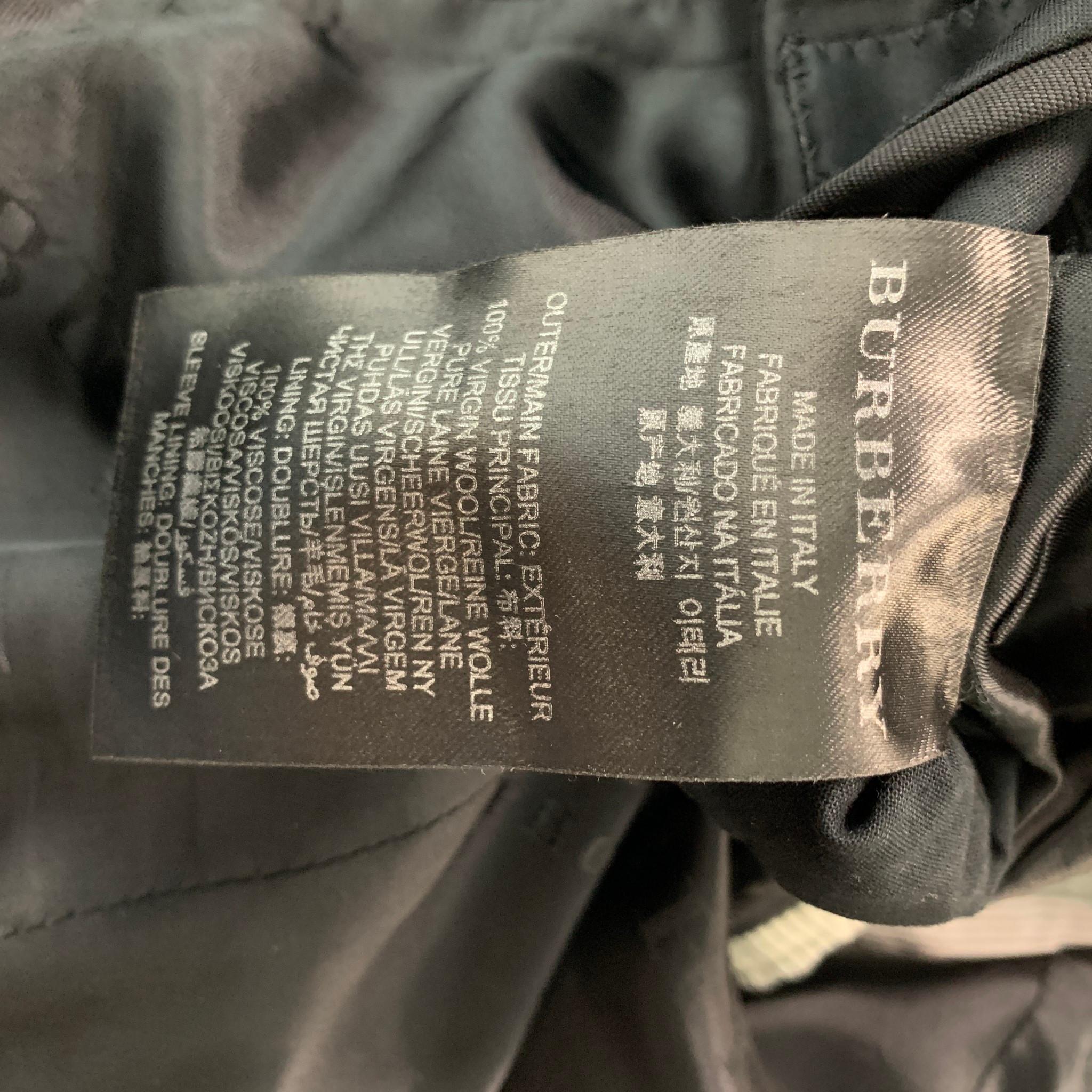 Men's BURBERRY PRORSUM Size 38 Black Virgin Wool Tuxedo Sport Coat