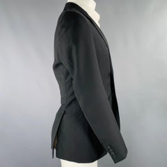 BURBERRY PRORSUM Size 38 Black Wool Notch Lapel Sport Coat