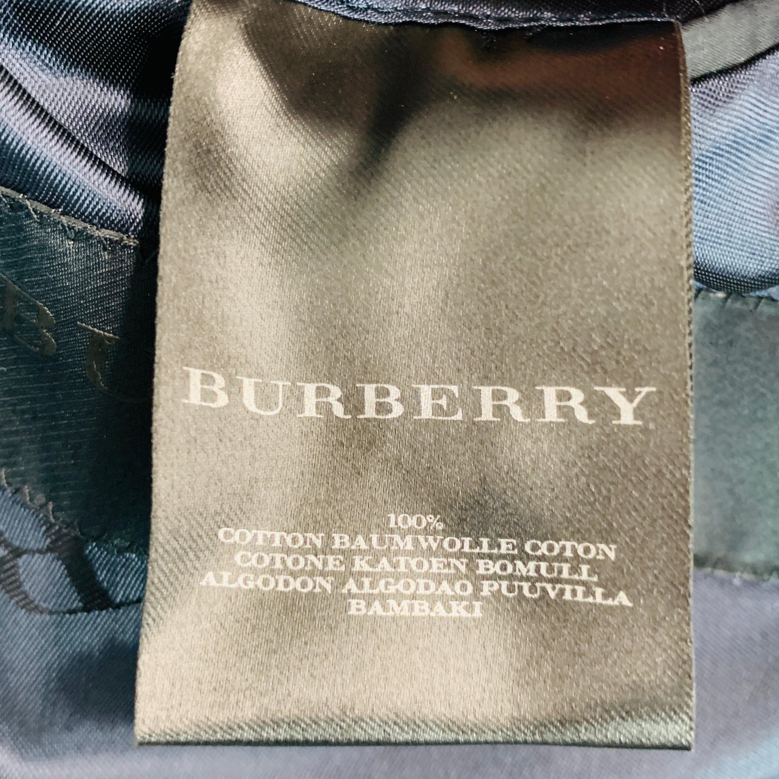 BURBERRY PRORSUM Size 40 Black Coated Cotton Sport Coat For Sale 7