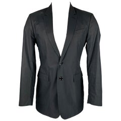 Burberry Prorsum Taglia 40 Cappotto Sportivo in Cotone Coates Nero