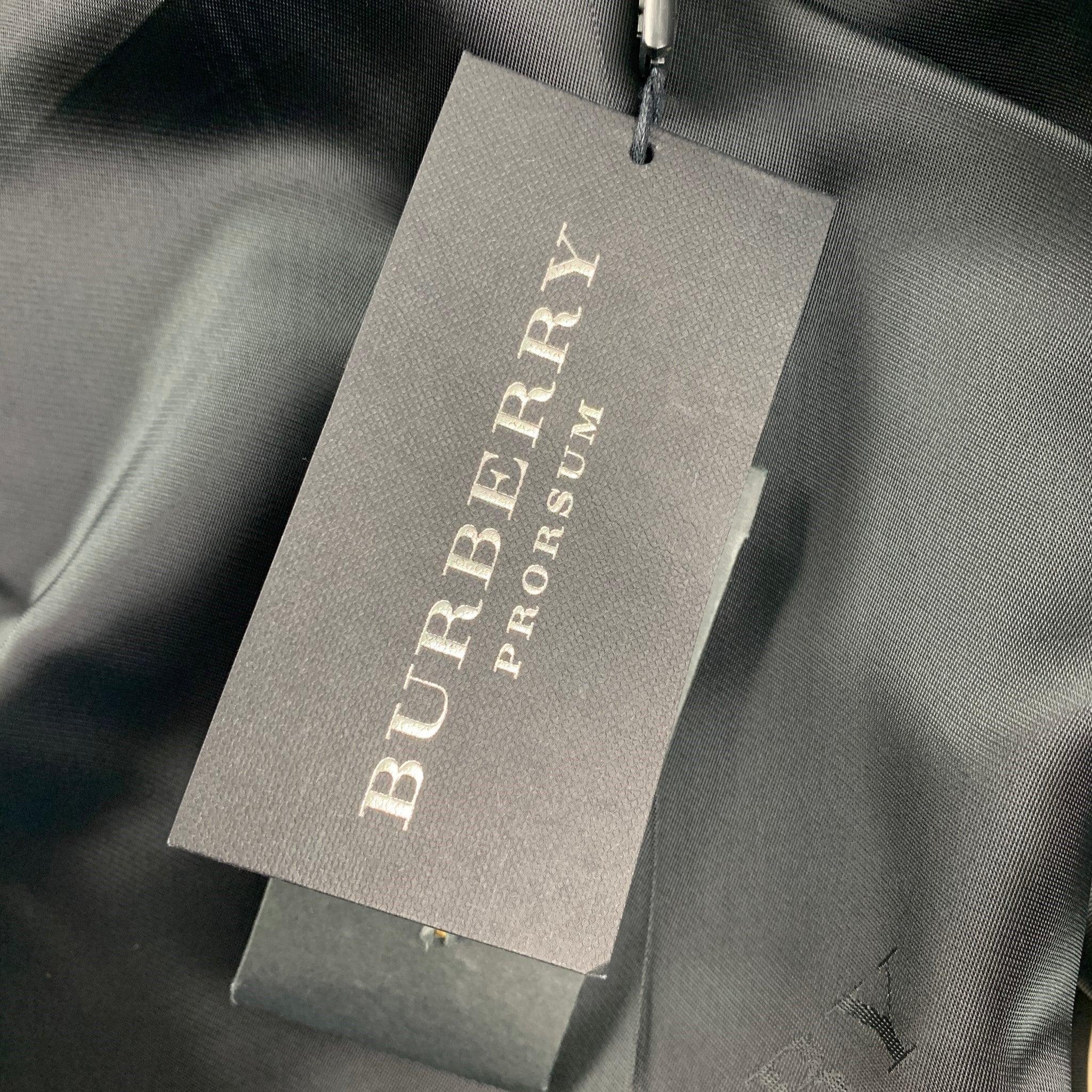 BURBERRY PRORSUM Size 40 Regular Black Virgin Wool Tuxedo Sport Coat 6