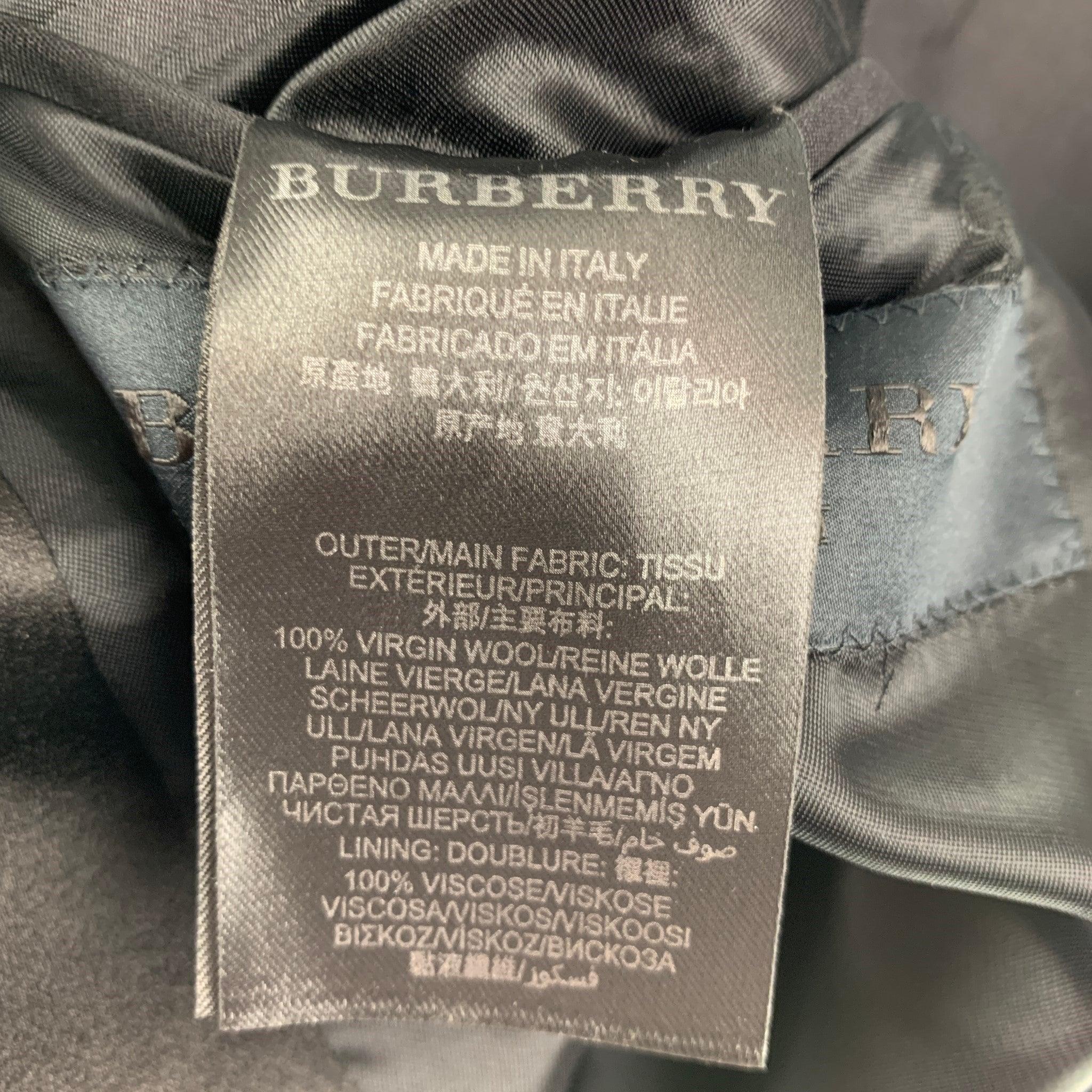 BURBERRY PRORSUM Size 40 Regular Black Virgin Wool Tuxedo Sport Coat 2